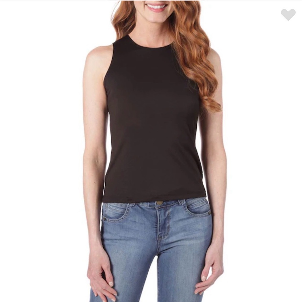 Linda Leal - M, Black Sleeveless‎ Women's Top, Tank